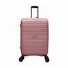 TRAVEL TIME TT-8037 28" Front Opening Hard Case Spinner Luggage - Expandable, Anti-theft Zipper, TSA Lock - Pink