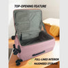 TRAVEL TIME TT-8037 20" Front Opening Hard Case Spinner Luggage - Expandable, Anti-theft Zipper, TSA Lock - Khaki