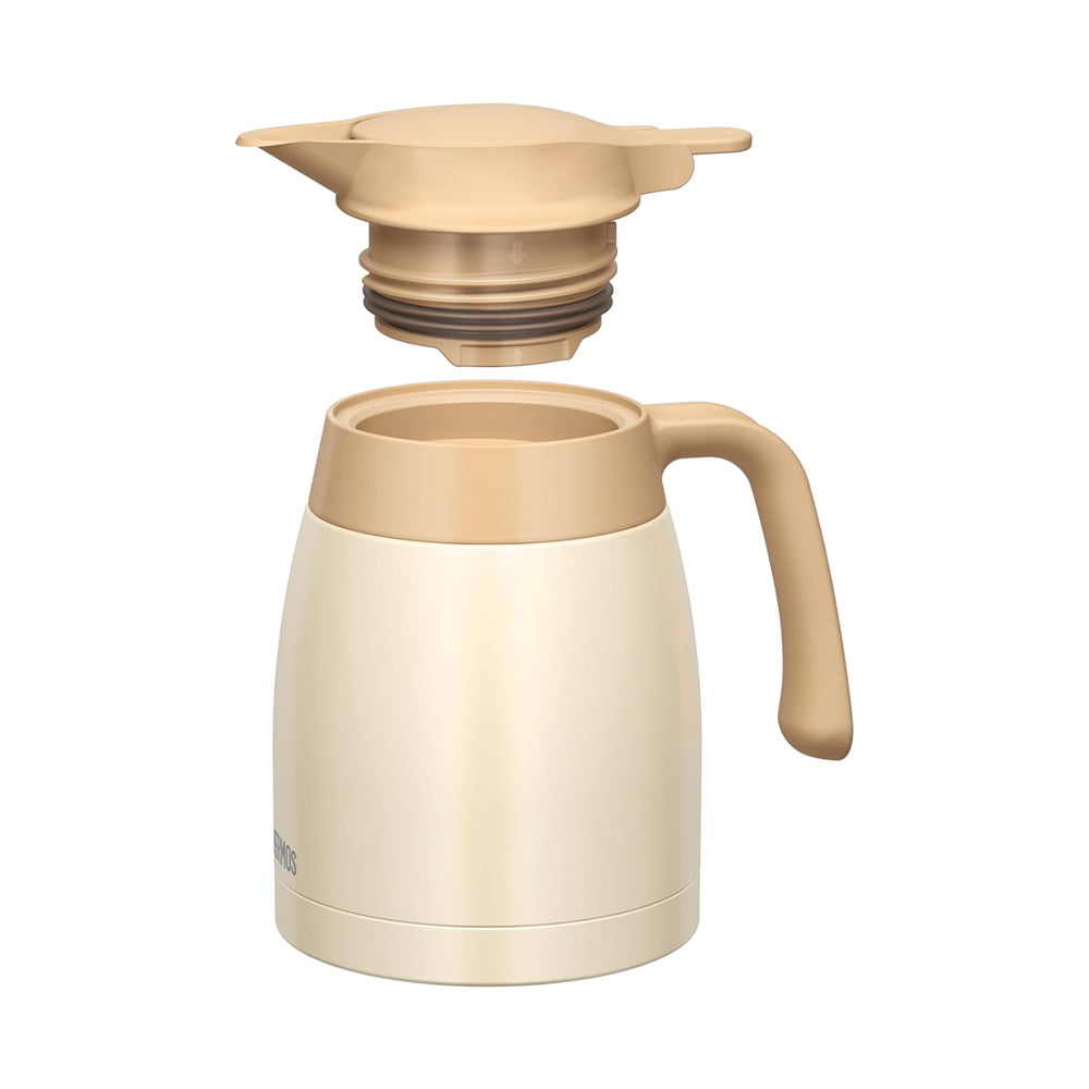 THERMOS 1L Stainless Steel Carafe - Cream White