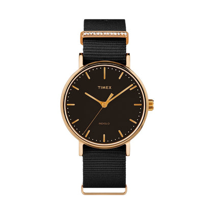 TIMEX 37 mm Fairfield Crystal Ladies Watch with Nato Strap