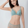 Triumph Tri-Air Lite Breeze Non-Wired Push Up Deep V Bra - Misty Turquoise