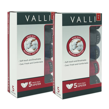 [Bundle of 2] VALLI Natural Cotton Briefs (5-pc pack) - Assorted