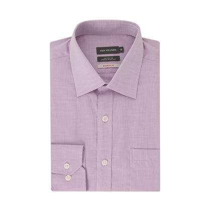 Van Heusen 100%  Cotton Long-sleeved Shirt - Purple