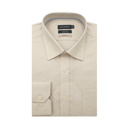 Van Heusen Wrinkle Free Short-Sleeved Shirt (VOBLM1030) - Beige