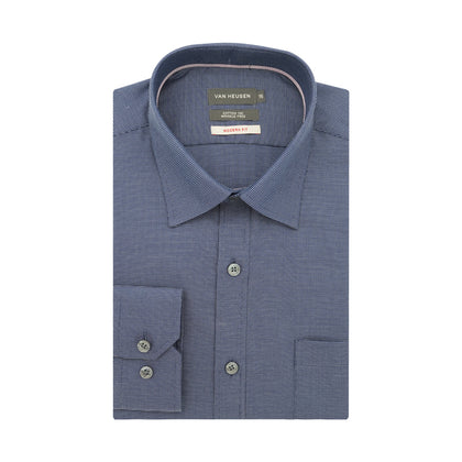 Van Heusen Wrinkle Free Short-Sleeved Shirt (VOBLM1030) - Blue