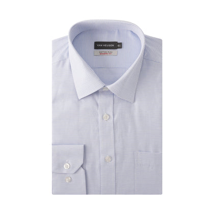 Van Heusen 100% Cotton Long-Sleeved Shirt - Blue