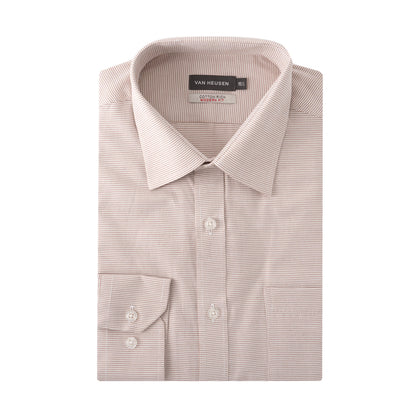 Van Heusen 100% Cotton Long-Sleeved Shirt - Brown