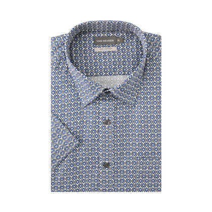 Van Heusen 100% Cotton Short-Sleeved Shirt - Col-10