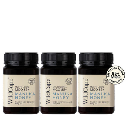 WildCape Manuka MGO85+ 500g - Bundle of 3
