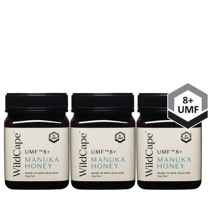 WildCape Manuka Honey UMF8+ 1kg - Bundle of 3