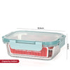 Kukeri 370ml + 640ml Borosilicate Glass Container - Stone Blue
