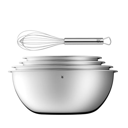 WMF 4-pc Gourmet Kitchen Bowl Set and 20cm Profi Plus Balloon Whisk (WMF-0645789998+1871136030)