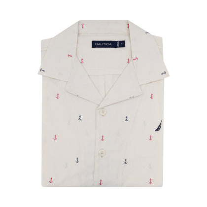Nautica 100% Cotton Short-Sleeved Shirt