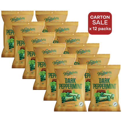 [ONLINE EXCLUSIVE Carton Sale] Whittaker’s Dark Peppermint Chocolate Mini Size 12 packs x 180g (Best Before End: 15/08/2026)