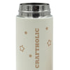 Craftholic 450ml Stainess Steel Thermal Flask + Character Band Charm Set - White