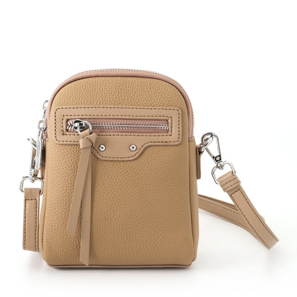 SARRER Leather Sling Bag - Khaki