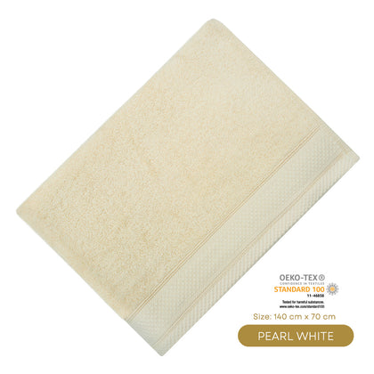 YUMEKO Sakura SPA Collection Bath Towel - Pearl White