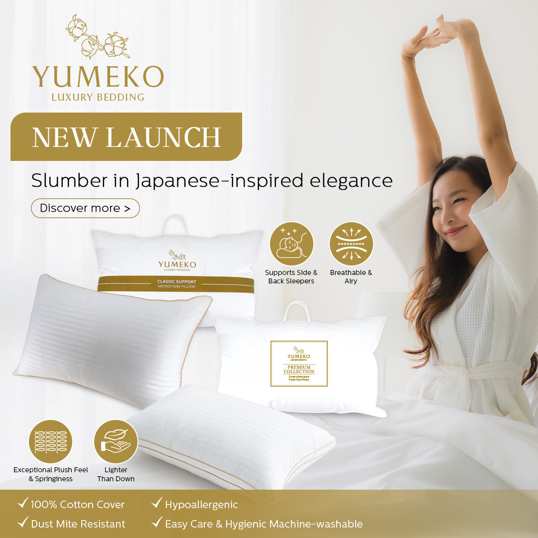 YUMEKO Classic Support Microfibre Pillow - 1300gsm