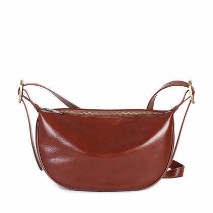 SARRER Leather Crossbody Bag - Dark Brown