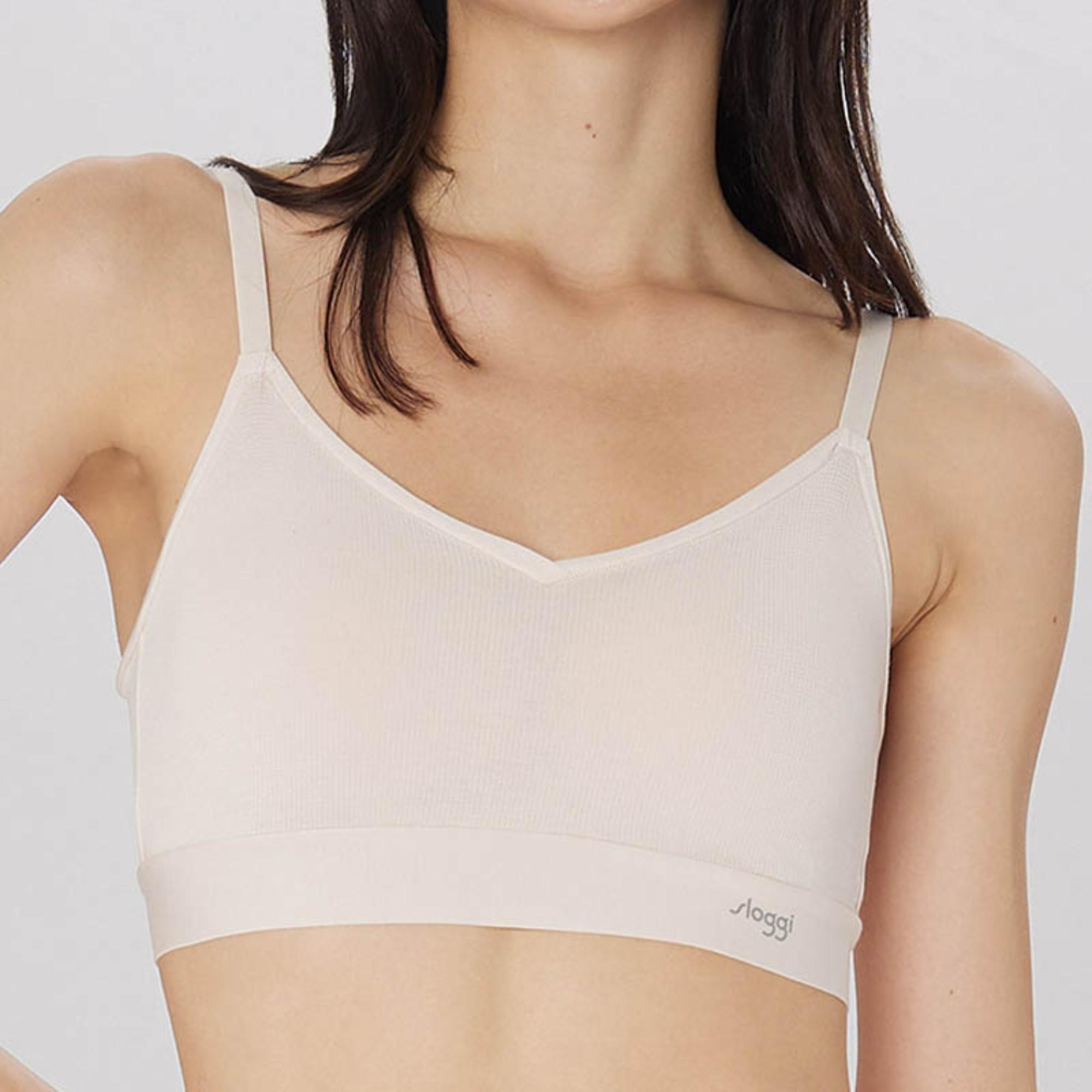 Sloggi Women's Double Comfort Top Bra Size 30 White 