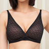 Triumph Signature Sheer Non-Wired Push Up Deep V Bra Black