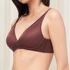 Triumph Signature Sheer Non-Wired Push Up Deep V Bra Decadent Chocolate