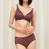 Triumph Signature Sheer Non-Wired Push Up Deep V Bra Decadent Chocolate