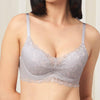 Triumph Magnolia Lace Wired Push Up Deep V Bra Feather