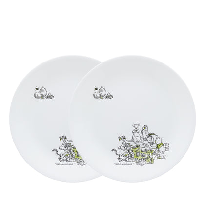 Corelle 2pc Dinner Plate Set - Pooh Forest Holiday