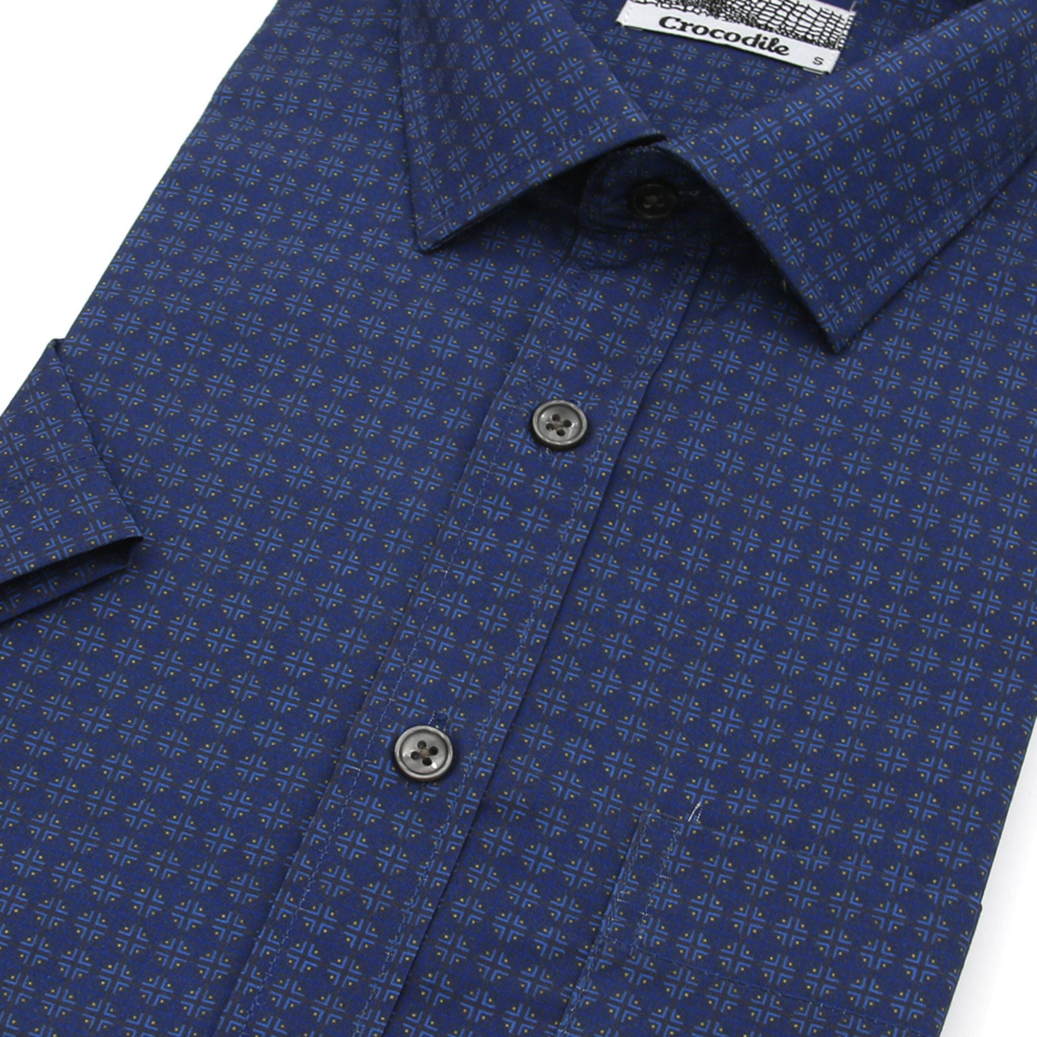 CROCODILE Short-Sleeved Shirt - Blue