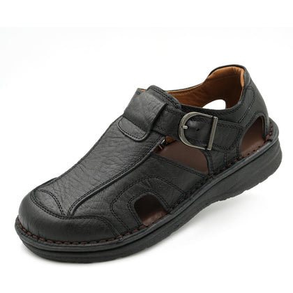 BRUNO CO. Leather Men's Sandals - Black