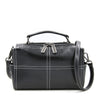 SARRER Leather Boxy Shoulder Bag - Black