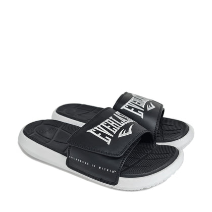 Everlast Men's EVL-CX Slide Sandals - Black-White-White