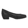 Barani Black Leather Heels (Short)
