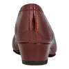Caratti Maroon Leather Wedged Heels (Short, with Buckle)