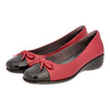 Barani Cherry Leather Pumps (with Micro Wedge, Fixed Ribbon)