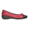 Barani Cherry Leather Pumps (with Micro Wedge, Fixed Ribbon)