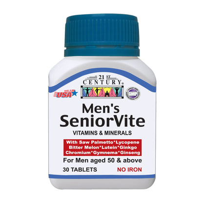 21ST CENTURY Men's SeniorVite 30 Tablets (No Iron)