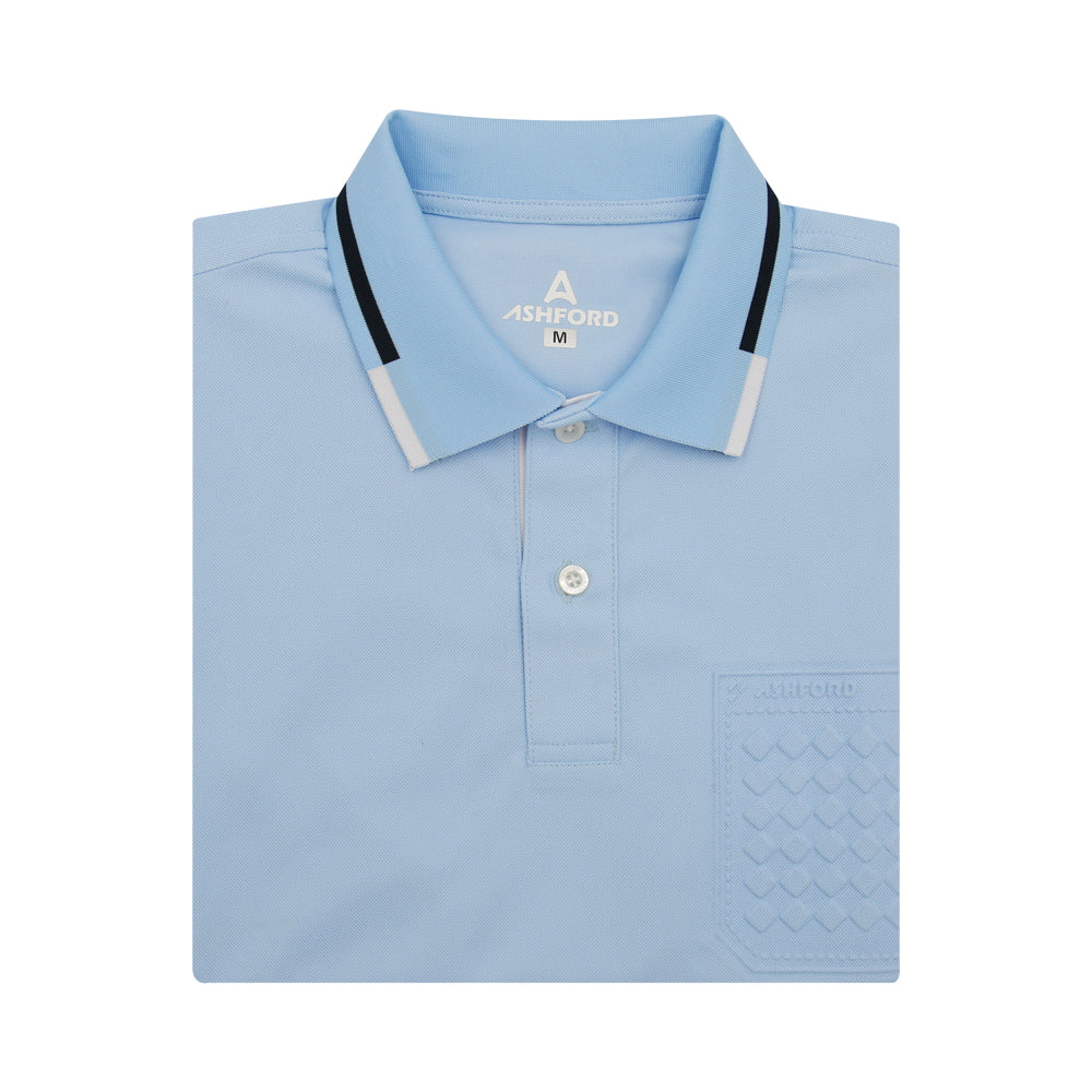 Ashford Short-Sleeved Polo - Blue