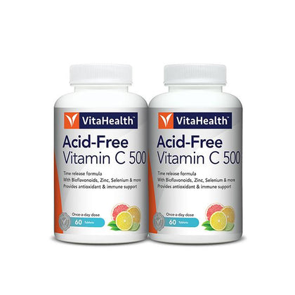 VitaHealth Acid-Free Vitamin C 500 2x60 Tablets