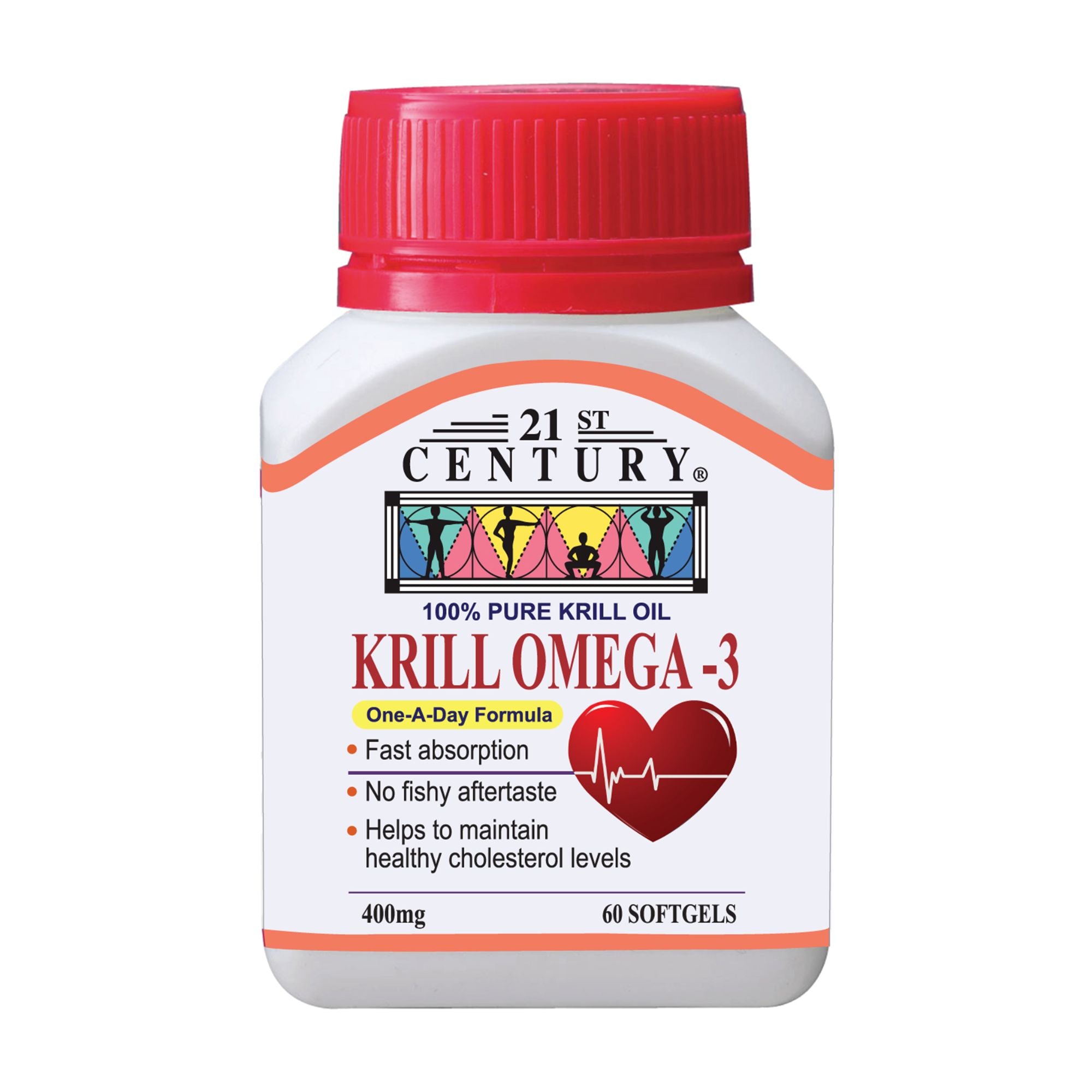 21ST CENTURY Krill Omega-3 400 mg 60 Softgels