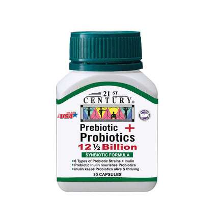 21st Century Prebiotic + Probiotics 12 ½ Billion 30 Capsules