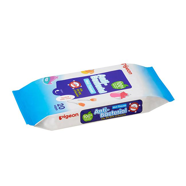 Pigeon Anti-Bacterial Wet Tissue, 20 Sheets x 2