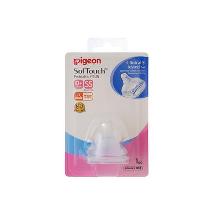 Pigeon Softouch Peristaltic Plus Nipple Blister Pack 1Pc (SS)