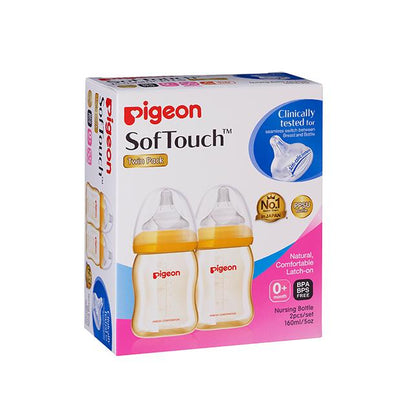 Pigeon Softouch Peristaltic Plus Twin Pack Ppsu 160ml (SS)