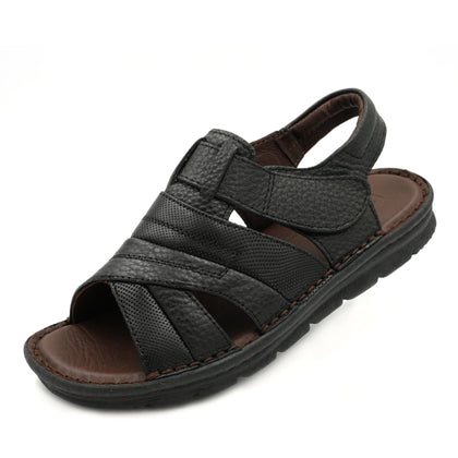 BRUNO CO. Leather Men's Sandals - Black