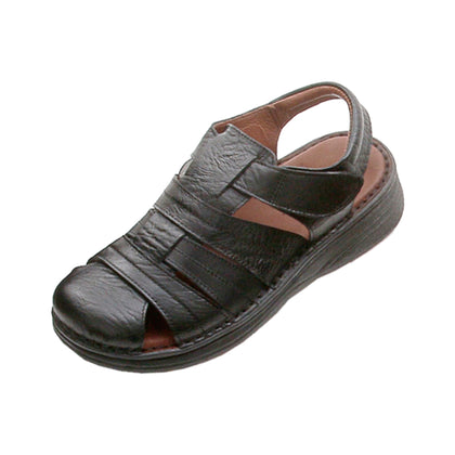 BRUNO CO. Leather Men's Sandals- PATRICK Black