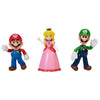 Super Mario Nintendo 4" 3 Pack Mushroom Kingdom Set (Mario, Princess Peach, Luigi)