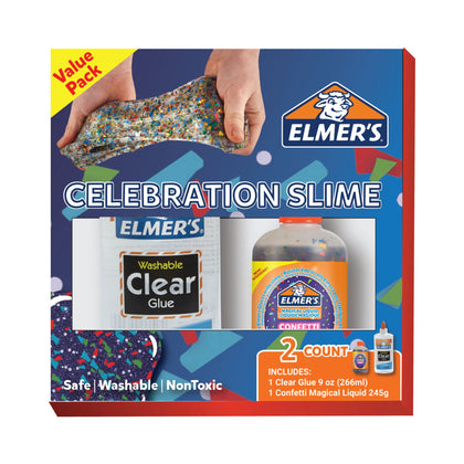 Elmer's Celebration Slime Kit (Clear, Confetti)