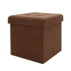 Smart Living Foldable Storage Ottoman - Dark Brown